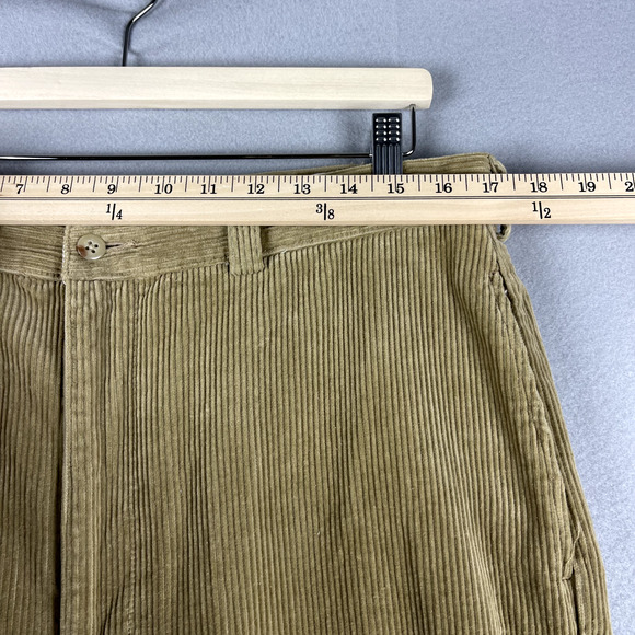 VTG Polo Ralph Lauren Corduroy Philip Pant Mens 35x32 Beige 90s Preppy NEW - Picture 5 of 13